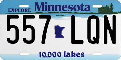 MN license plate 557LQN