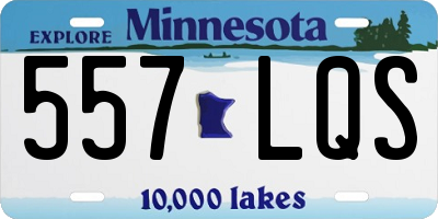MN license plate 557LQS