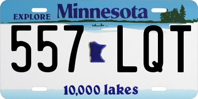 MN license plate 557LQT