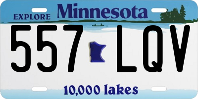 MN license plate 557LQV