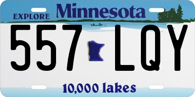 MN license plate 557LQY