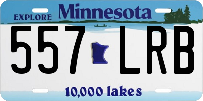 MN license plate 557LRB