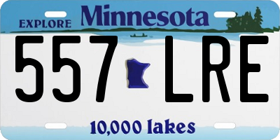 MN license plate 557LRE