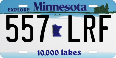 MN license plate 557LRF