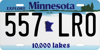 MN license plate 557LRO