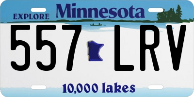 MN license plate 557LRV