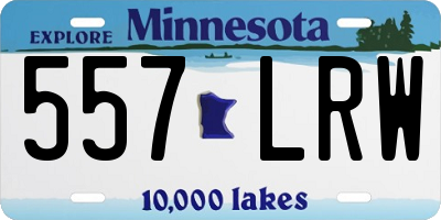 MN license plate 557LRW