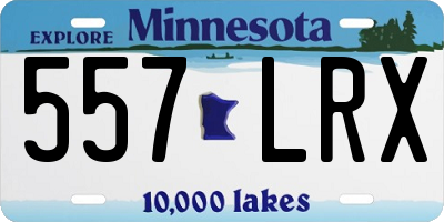MN license plate 557LRX