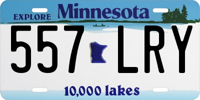 MN license plate 557LRY