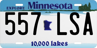 MN license plate 557LSA
