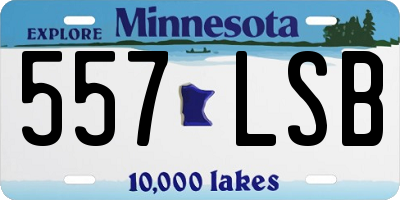 MN license plate 557LSB