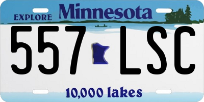 MN license plate 557LSC
