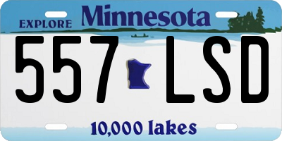 MN license plate 557LSD