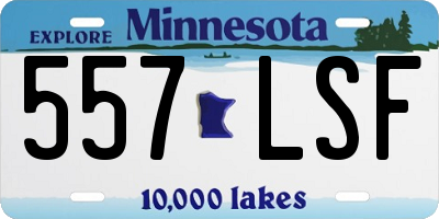 MN license plate 557LSF