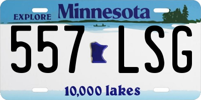 MN license plate 557LSG