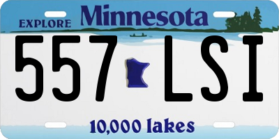 MN license plate 557LSI