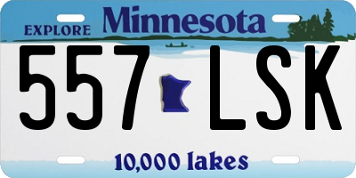 MN license plate 557LSK