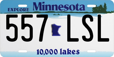 MN license plate 557LSL