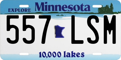 MN license plate 557LSM