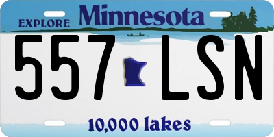 MN license plate 557LSN