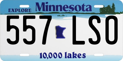 MN license plate 557LSO