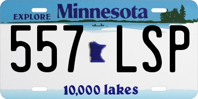 MN license plate 557LSP