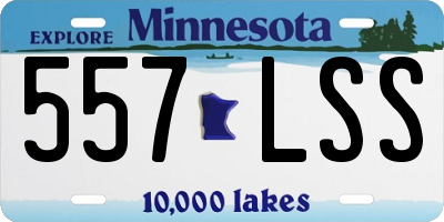 MN license plate 557LSS