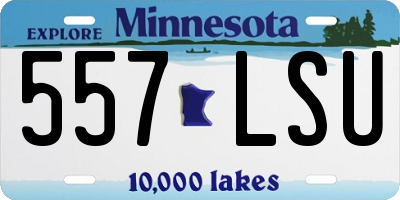 MN license plate 557LSU
