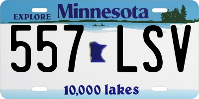 MN license plate 557LSV