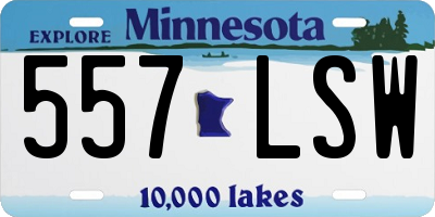 MN license plate 557LSW