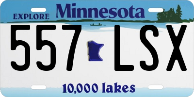 MN license plate 557LSX