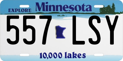 MN license plate 557LSY