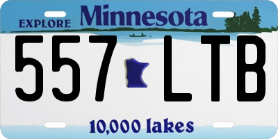 MN license plate 557LTB