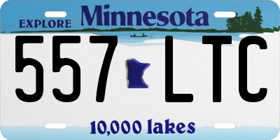 MN license plate 557LTC