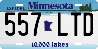 MN license plate 557LTD