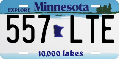 MN license plate 557LTE