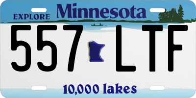 MN license plate 557LTF