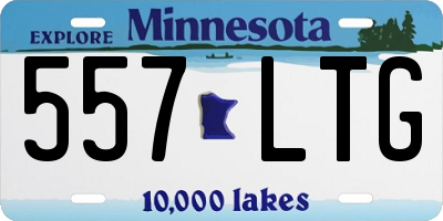 MN license plate 557LTG