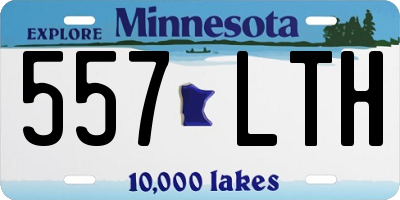 MN license plate 557LTH