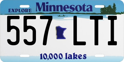MN license plate 557LTI