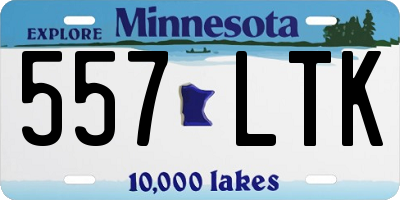 MN license plate 557LTK