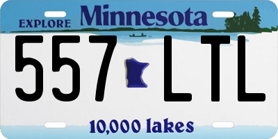 MN license plate 557LTL