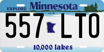 MN license plate 557LTO