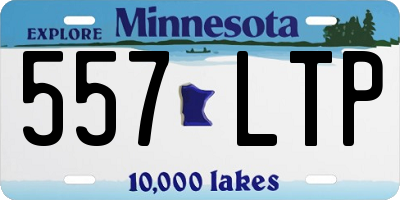 MN license plate 557LTP