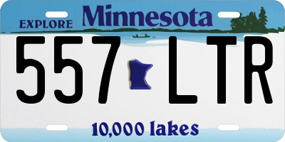 MN license plate 557LTR