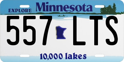 MN license plate 557LTS