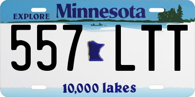 MN license plate 557LTT