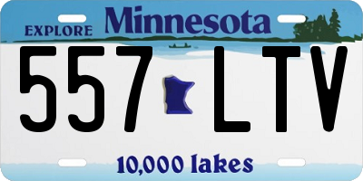 MN license plate 557LTV