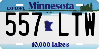 MN license plate 557LTW