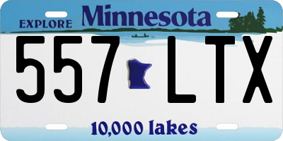 MN license plate 557LTX